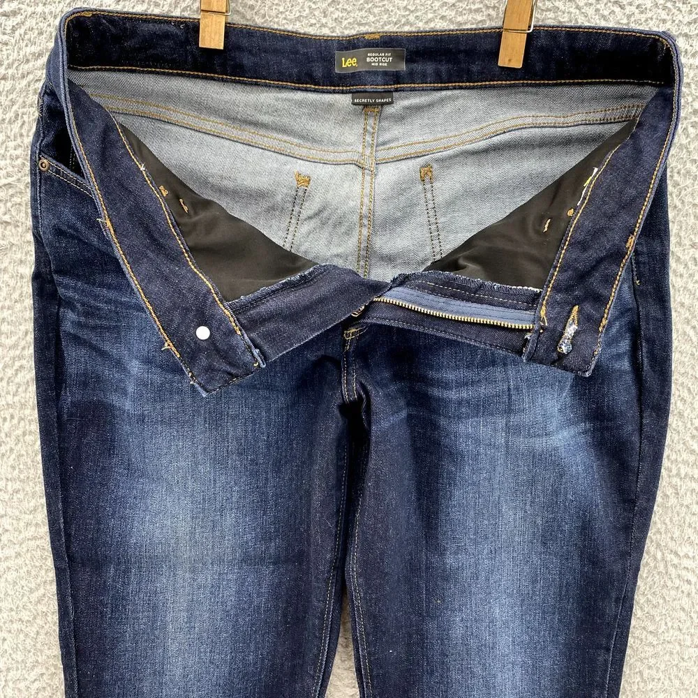 Lee Bootcut Jeans Womens 36x31* Mid Rise Flare Shaping Western Y2k Cowgirl Rodeo